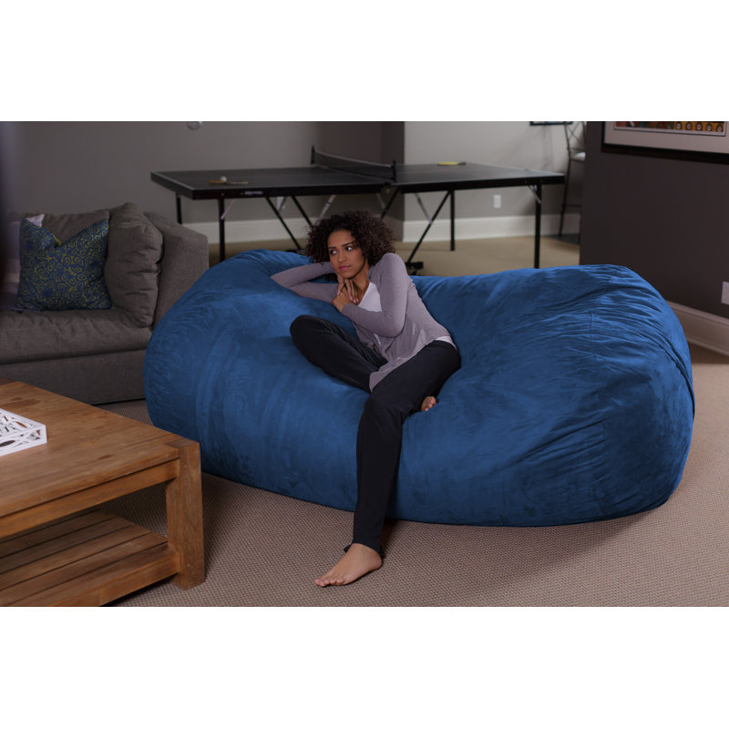 Sofa Sack Bean Bag Sofa Lounger Plush 7 Ft Bean Bag Sofas with Super Soft Microsuede Cover XXL Memory Foam Stuffed Lounger Chairs for Kids Adults Couples Jumbo Bean